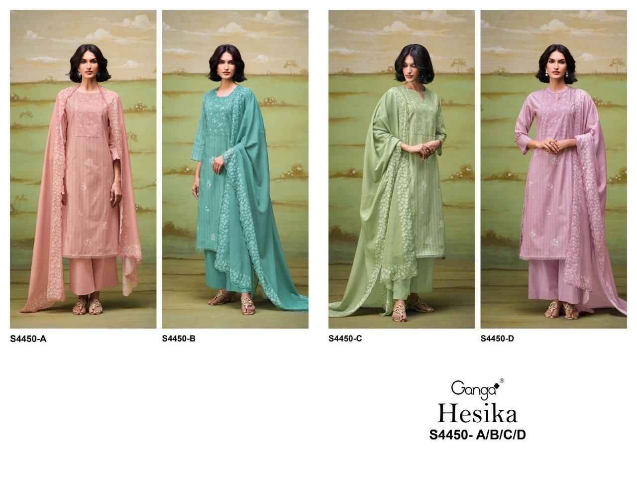 HESIKA 4450 By Ganga Fashion Beautiful Festive Suits Stylish Colorful Fancy Casual Wear & Ethnic Wear PREMIUM COTTON Print Dresses At Wholesale Price